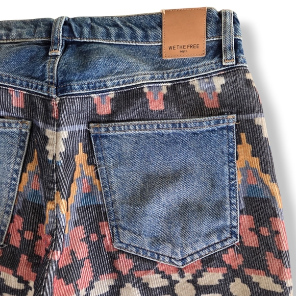 We The Free Free People Rocky Mountain Straight Leg Jeans Western Patchwork 27 - Picture 12 of 16